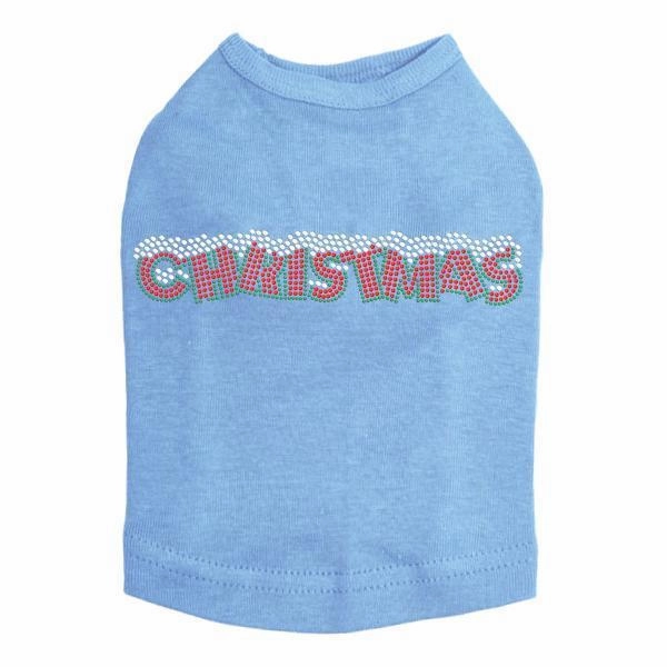 Christmas Rhinestone Dog Tank