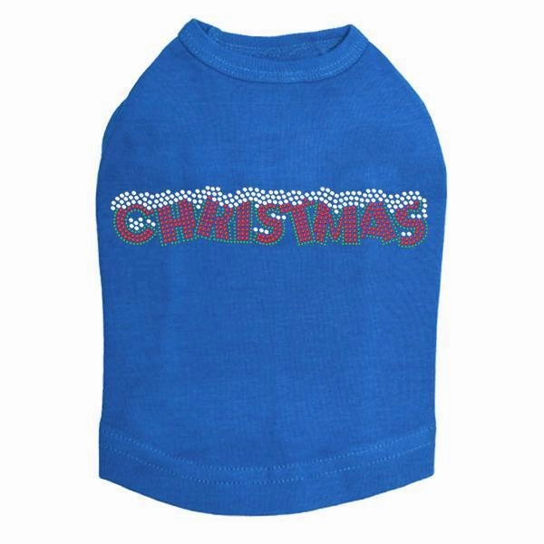 Christmas Rhinestone Dog Tank