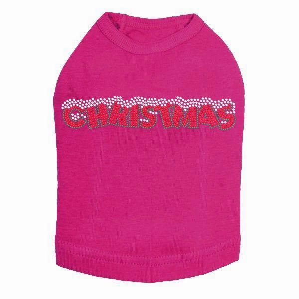 Christmas Rhinestone Dog Tank