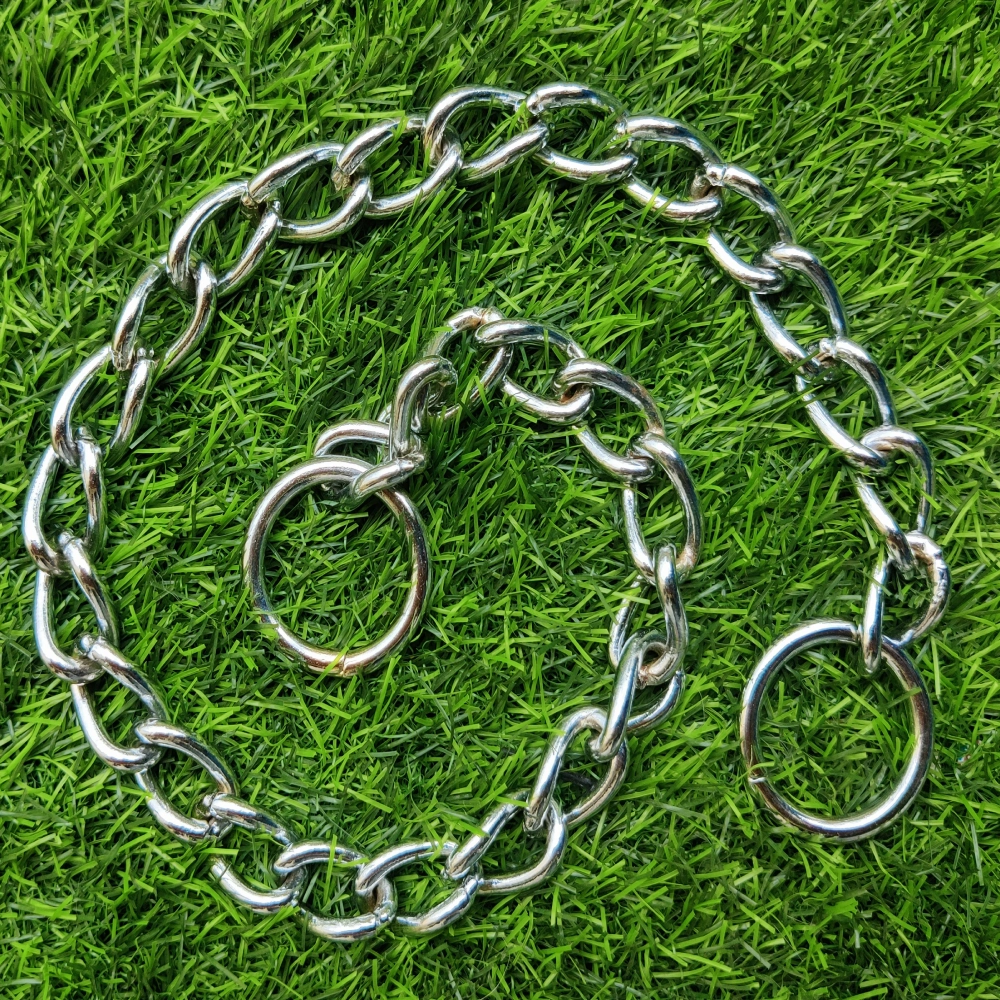 Chullbull Behavioral Training Choke Chain for Dogs (Silver)