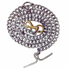 Chullbull Heavy Duty Brass Chain Leash for Dogs (Silver)