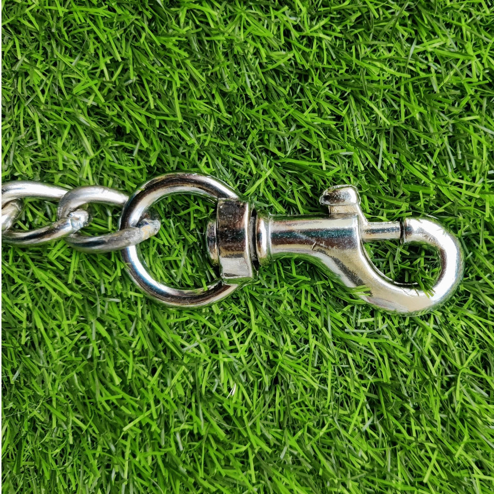 Chullbull Heavy Duty Chain Leash for Dogs (Silver)