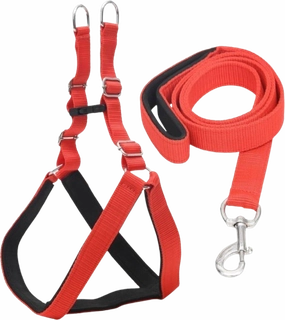 Chullbull Pet Products Harness and Leash for Dogs (Red)