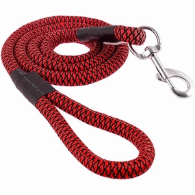 Chullbull Strong Rope Cord Leash for Dogs (Red)
