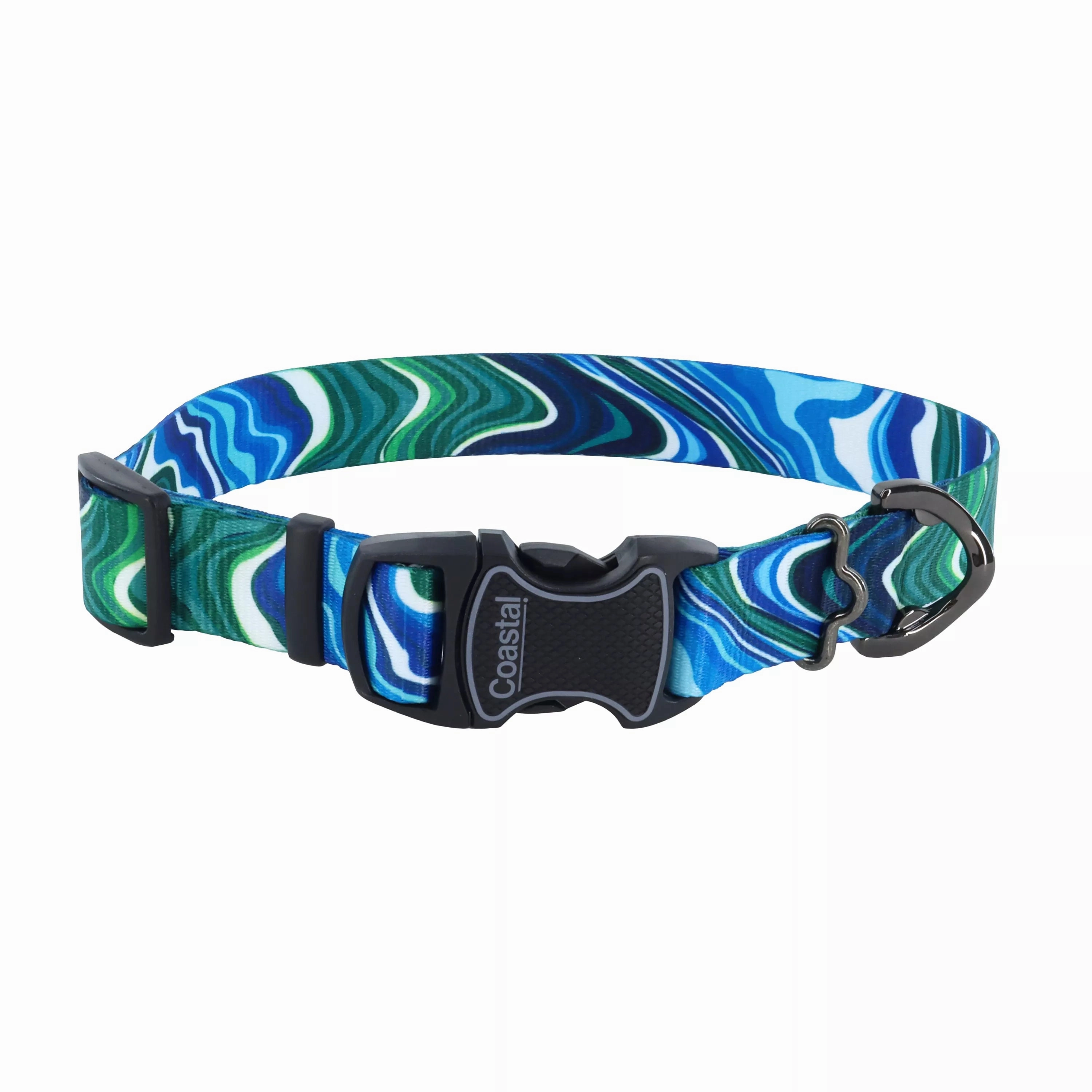 Coastal Pet Products Inspire Adjustable Fashion Dog Collar in Malachite Magic