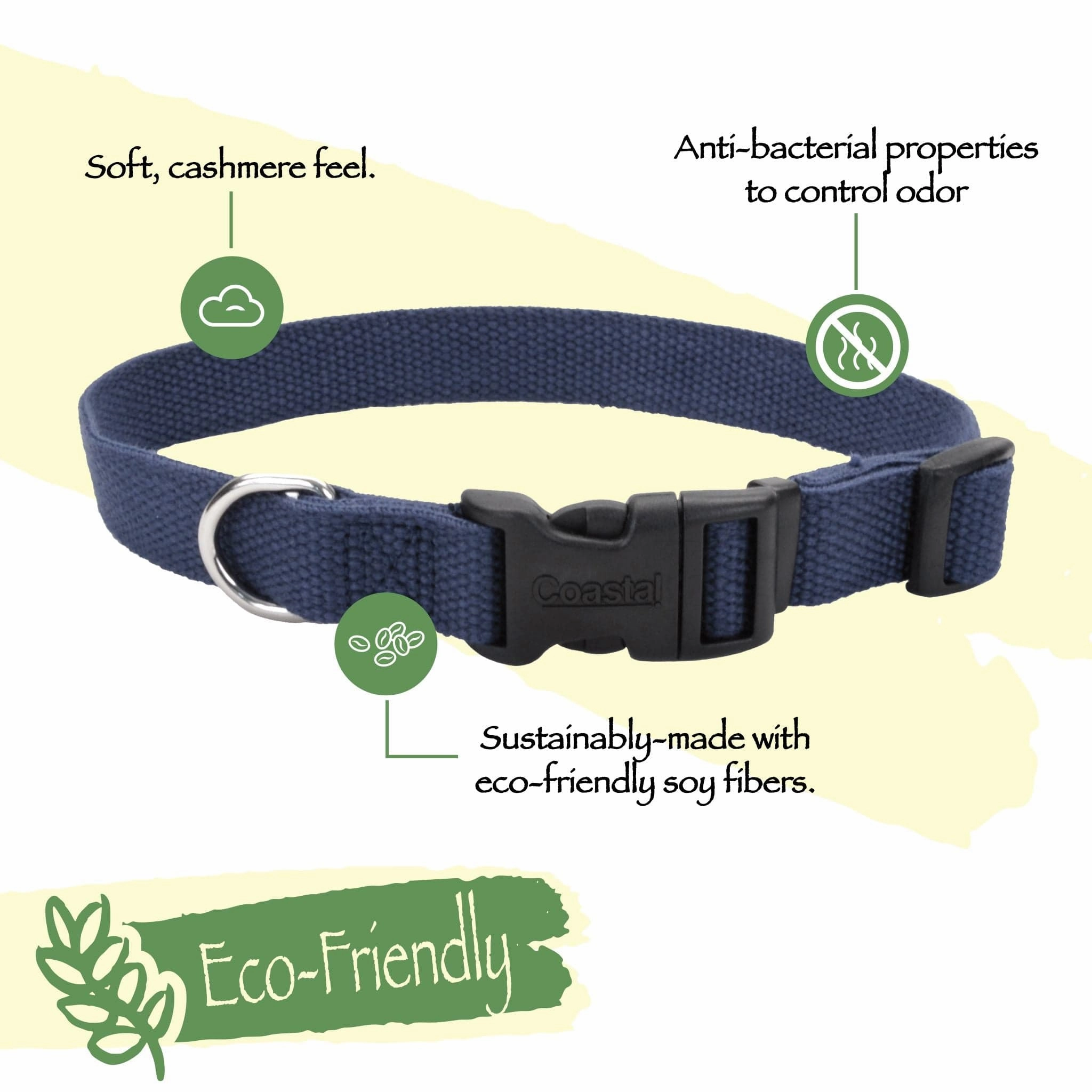 Coastal Pet Products New Earth Soy Adjustable Dog Collar in Cranberry