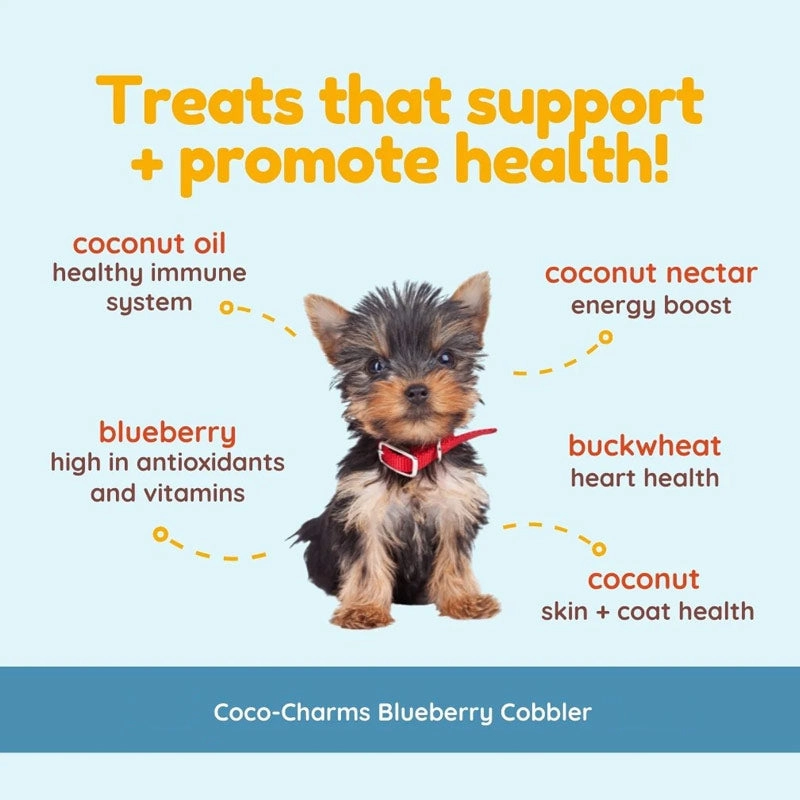 COCOTHERAPY Coco-Charms Blueberry Cobbler Treats for Dogs