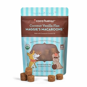 COCOTHERAPY Coconut Vanilla Flax Maggie's Macaroons Treats for Dogs