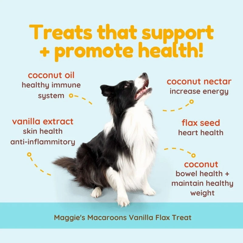 COCOTHERAPY Coconut Vanilla Flax Maggie's Macaroons Treats for Dogs