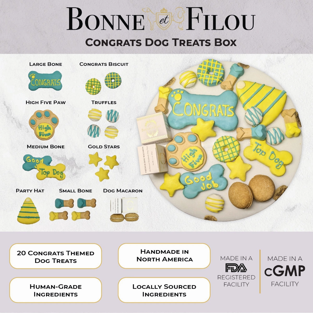 Congrats Dog Treats Gift Box