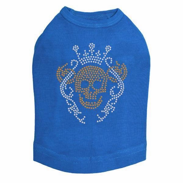 Crown Skull Rhinestone Dog Tank
