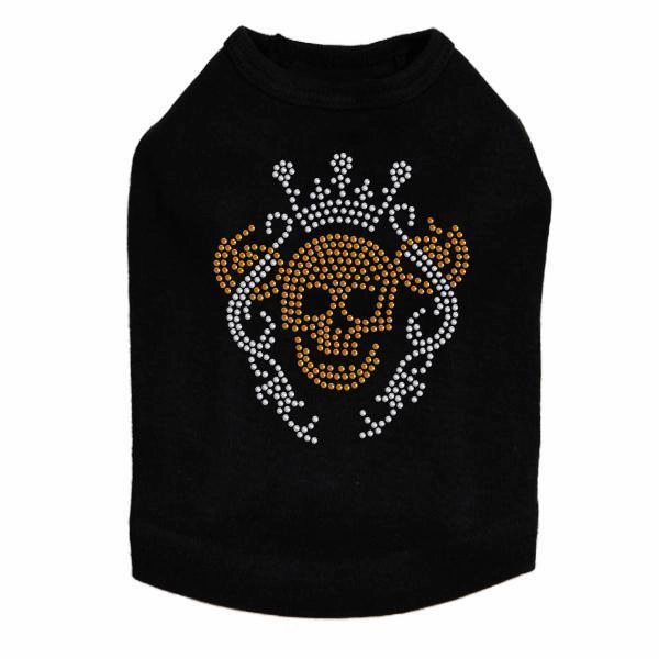 Crown Skull Rhinestone Dog Tank