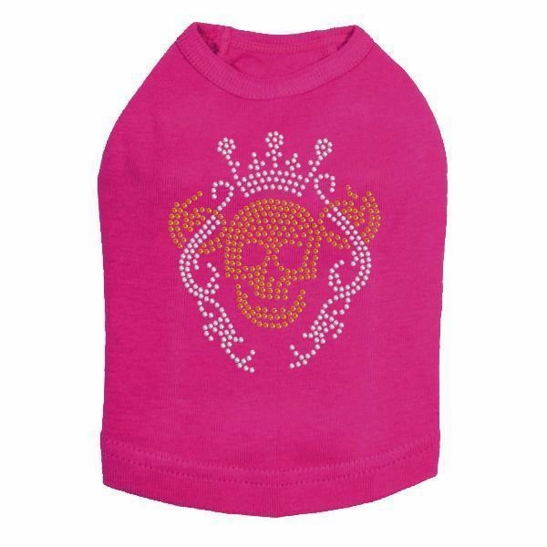 Crown Skull Rhinestone Dog Tank