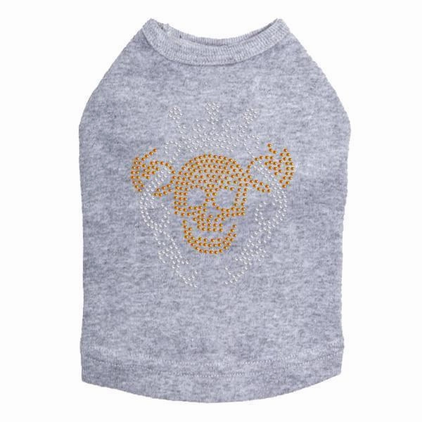 Crown Skull Rhinestone Dog Tank
