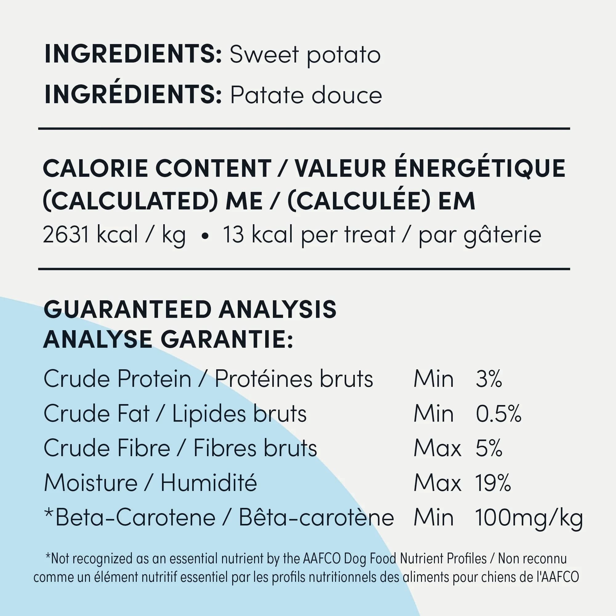 Crumps' naturals Sweet Potato Fries for Dogs (SPECIAL ORDER ITEM)