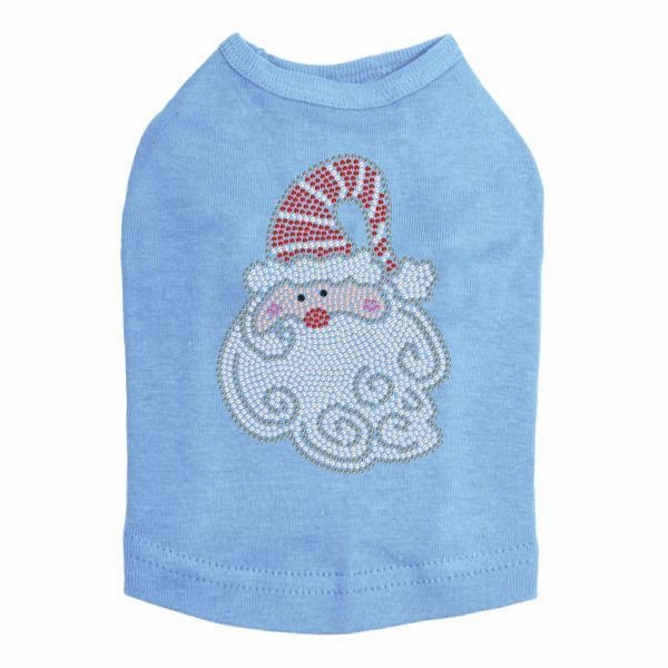 Curly Beard Santa Rhinestone Dog Tank
