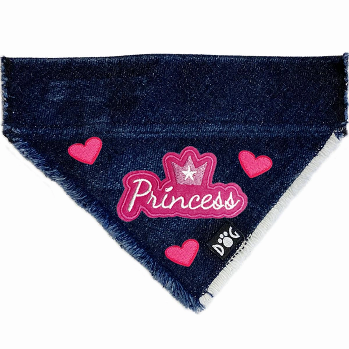 Custom Princess Denim Dog Bandana