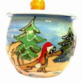 Dachshund 2 Dog Treat Jar