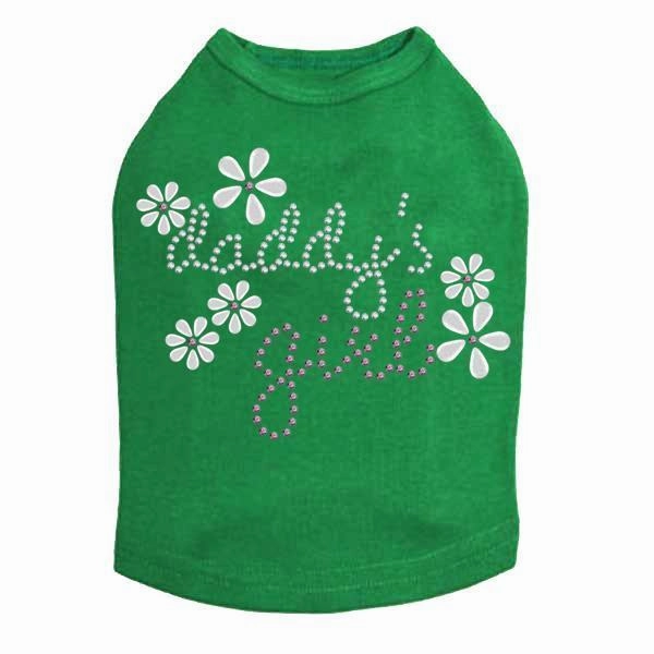 Daddy's Girl Flower Rhinestone Dog Tank