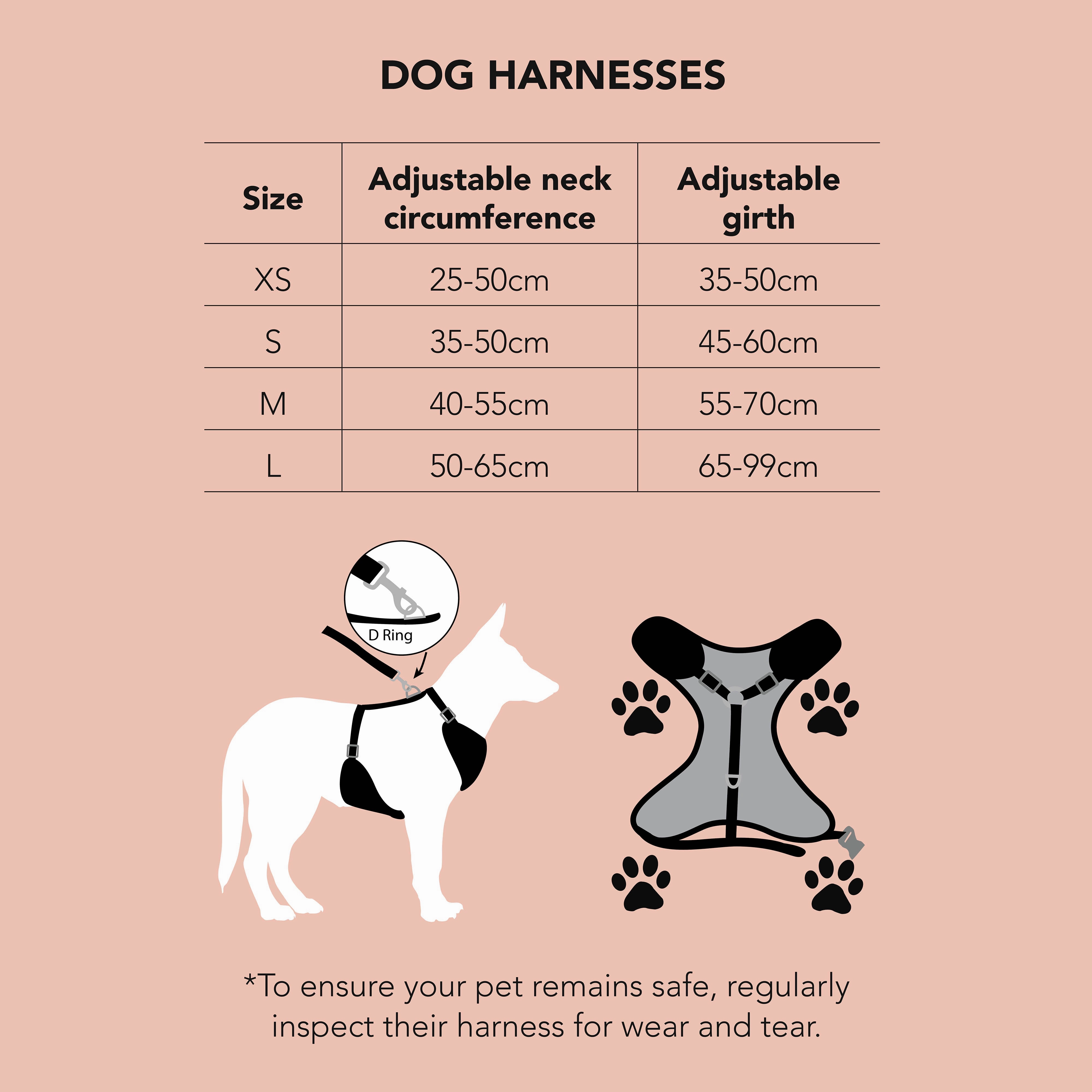 Dan & Sam - Dog Harness (Daisy Picnic) - Large