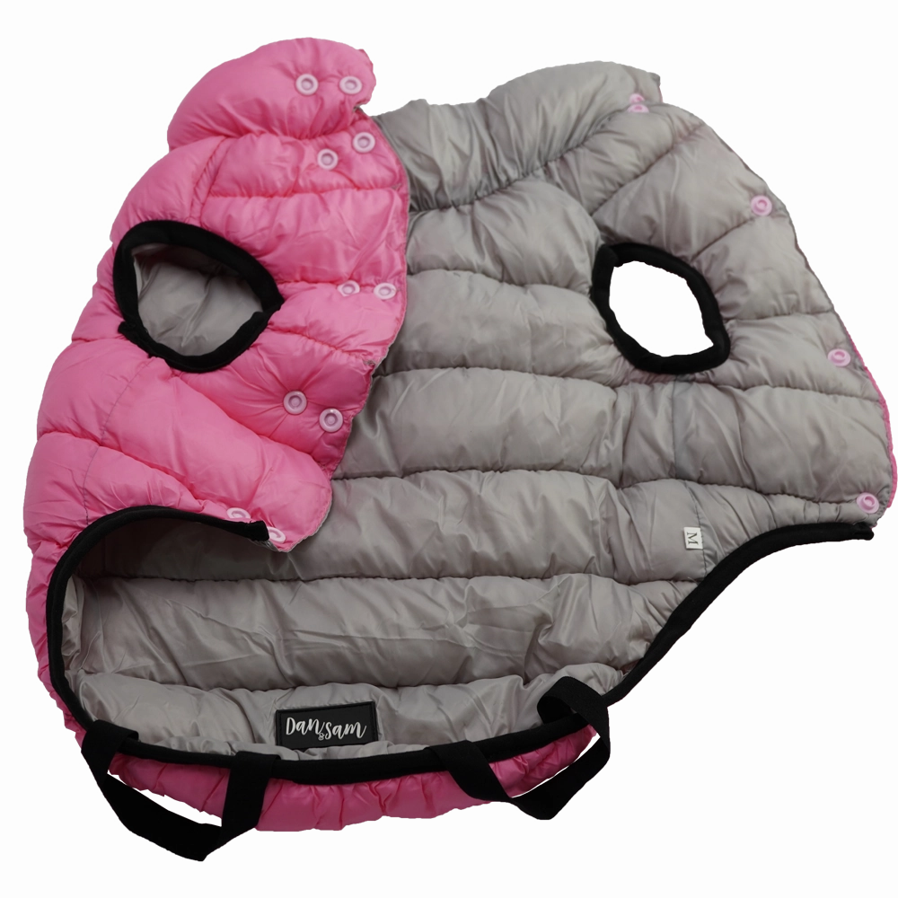 Dan & Sam - Reversible Puffer Jacket (Pink/Grey)