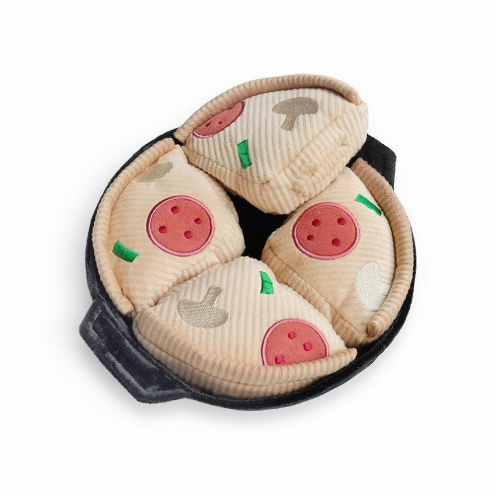 Deep Dish Pizza Burrow & Snuffle Dog Toy