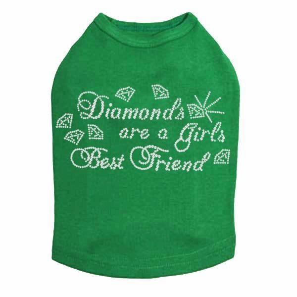 Diamonds Are Rhinestone Dog Tank