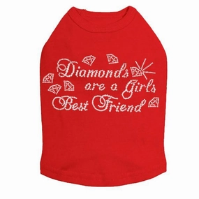 Diamonds Are Rhinestone Dog Tank