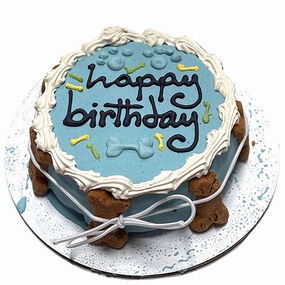 Dog Birthday Cake Blue