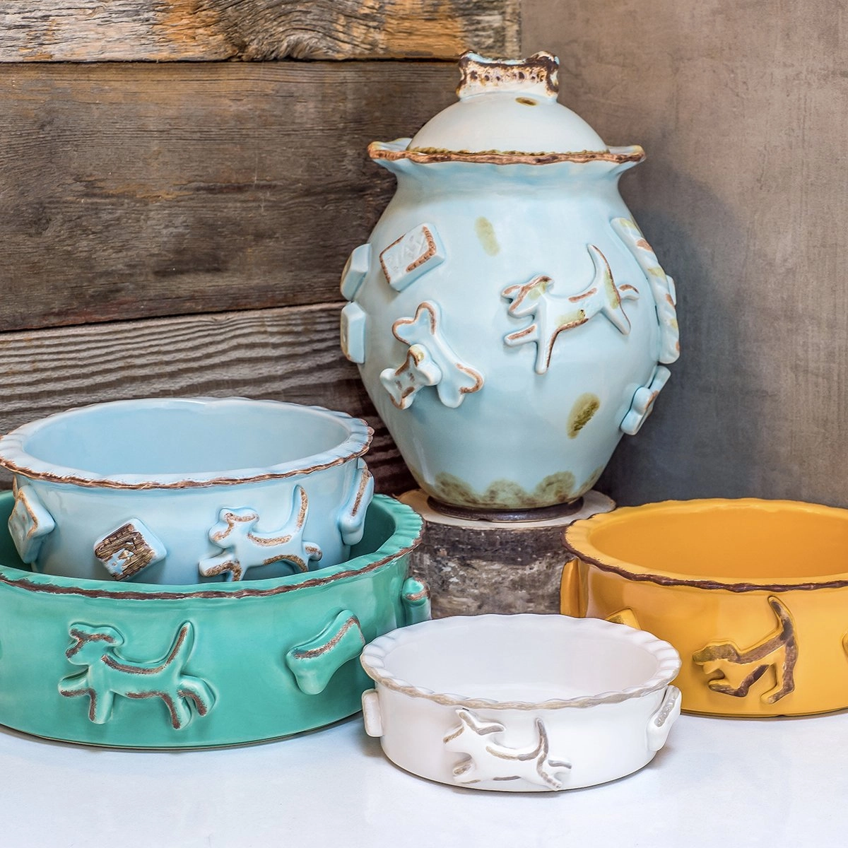 Dog Food/Water Bowl Aqua