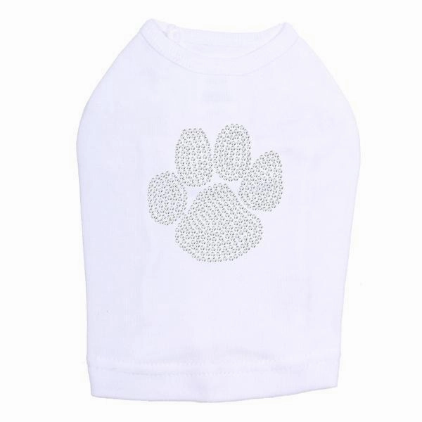 Dog Paw Rhinestone Dog Tank