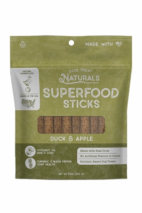 Dog Treat Naturals Duck and Apple Superfood Sticks Dog Treats