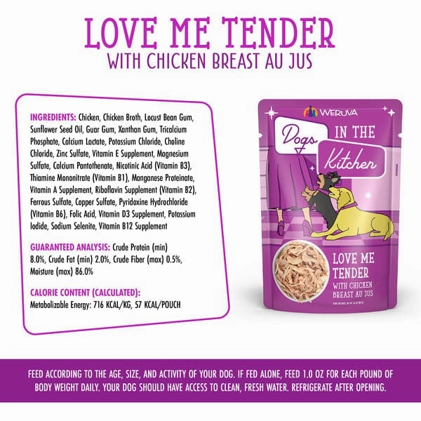 Dogs in the Kitchen Love Me Tender Pouch Dog Food