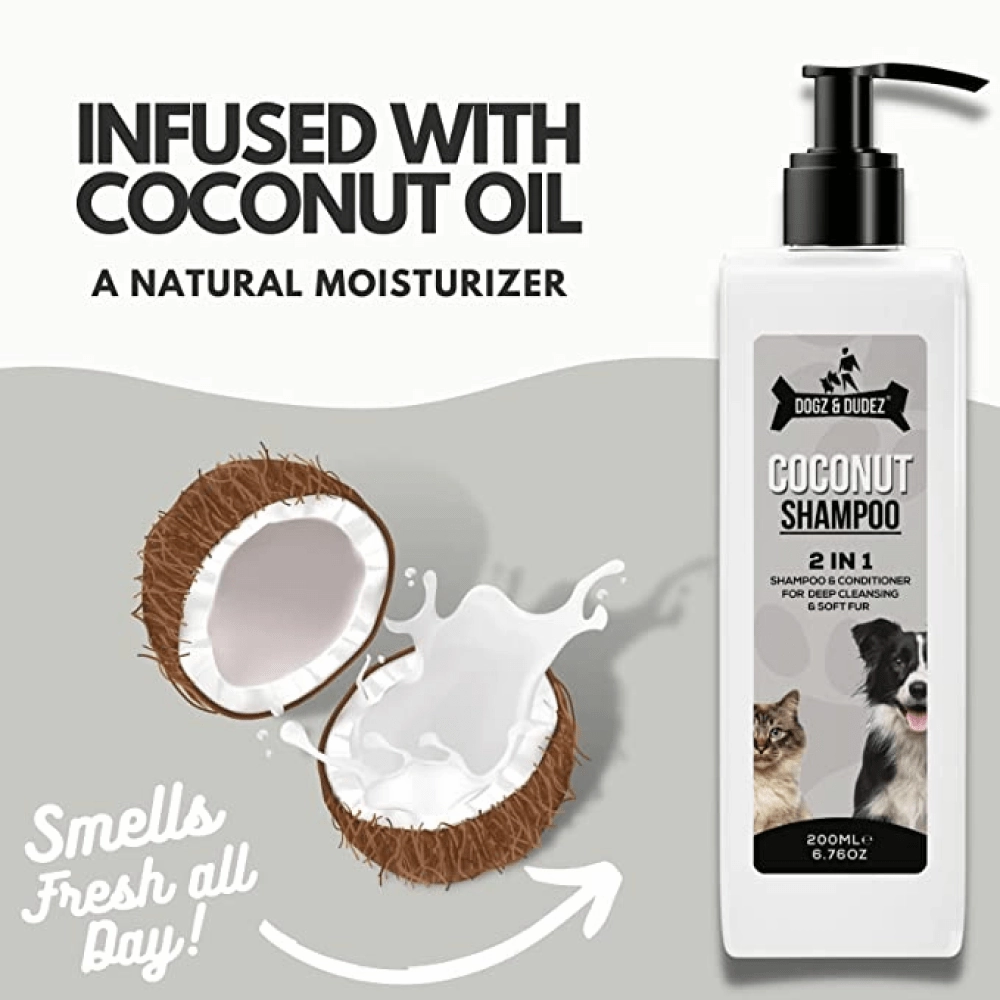 DOGZ & DUDEZ Coconut Shampoo for Dogs and Cats