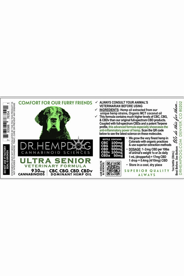 Dr. Hempdog Ultra Senior Dog Supplement