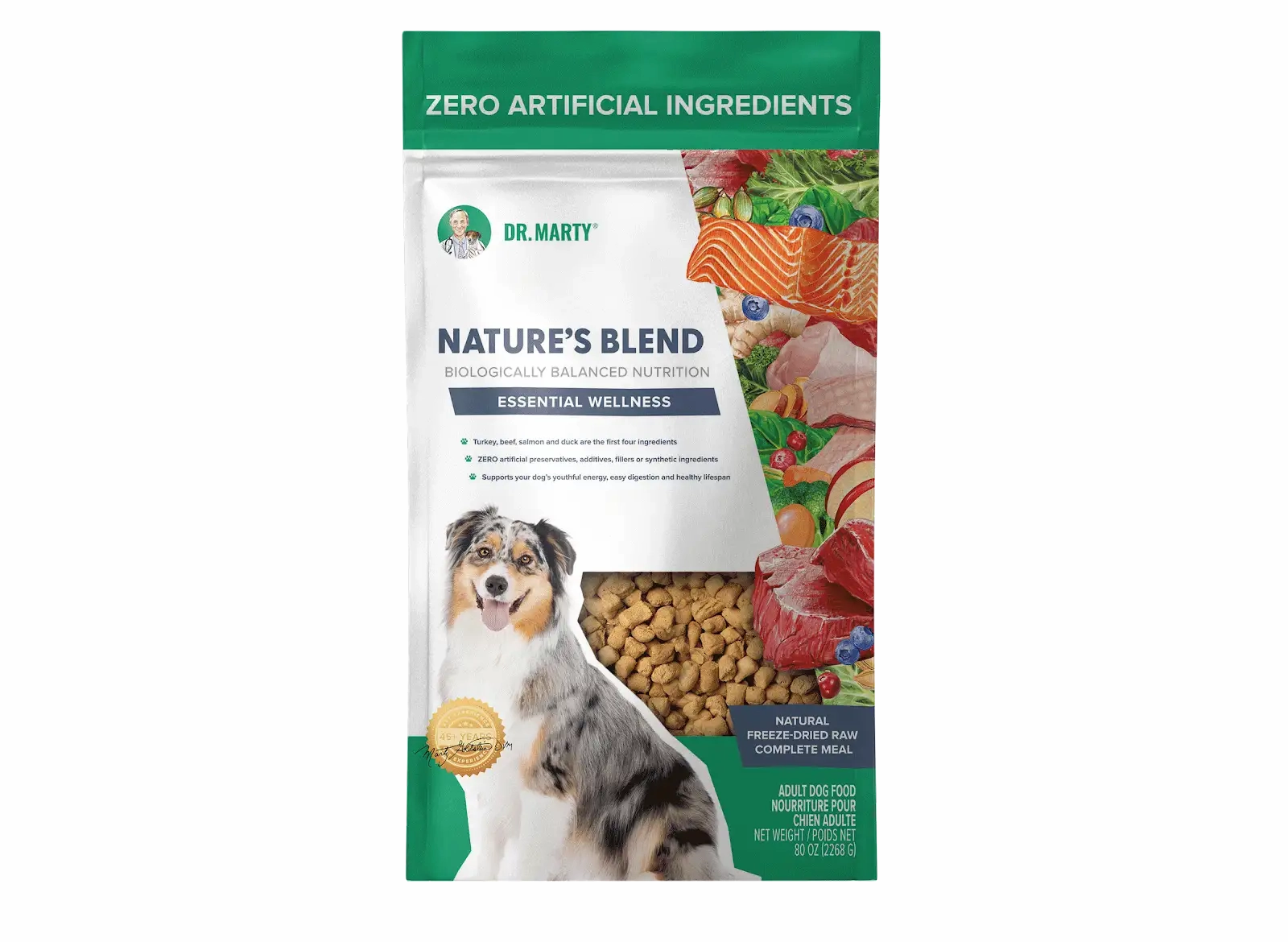 DR. MARTY Nature??s Blend Essential Wellness Freeze Dried Raw Dog Food
