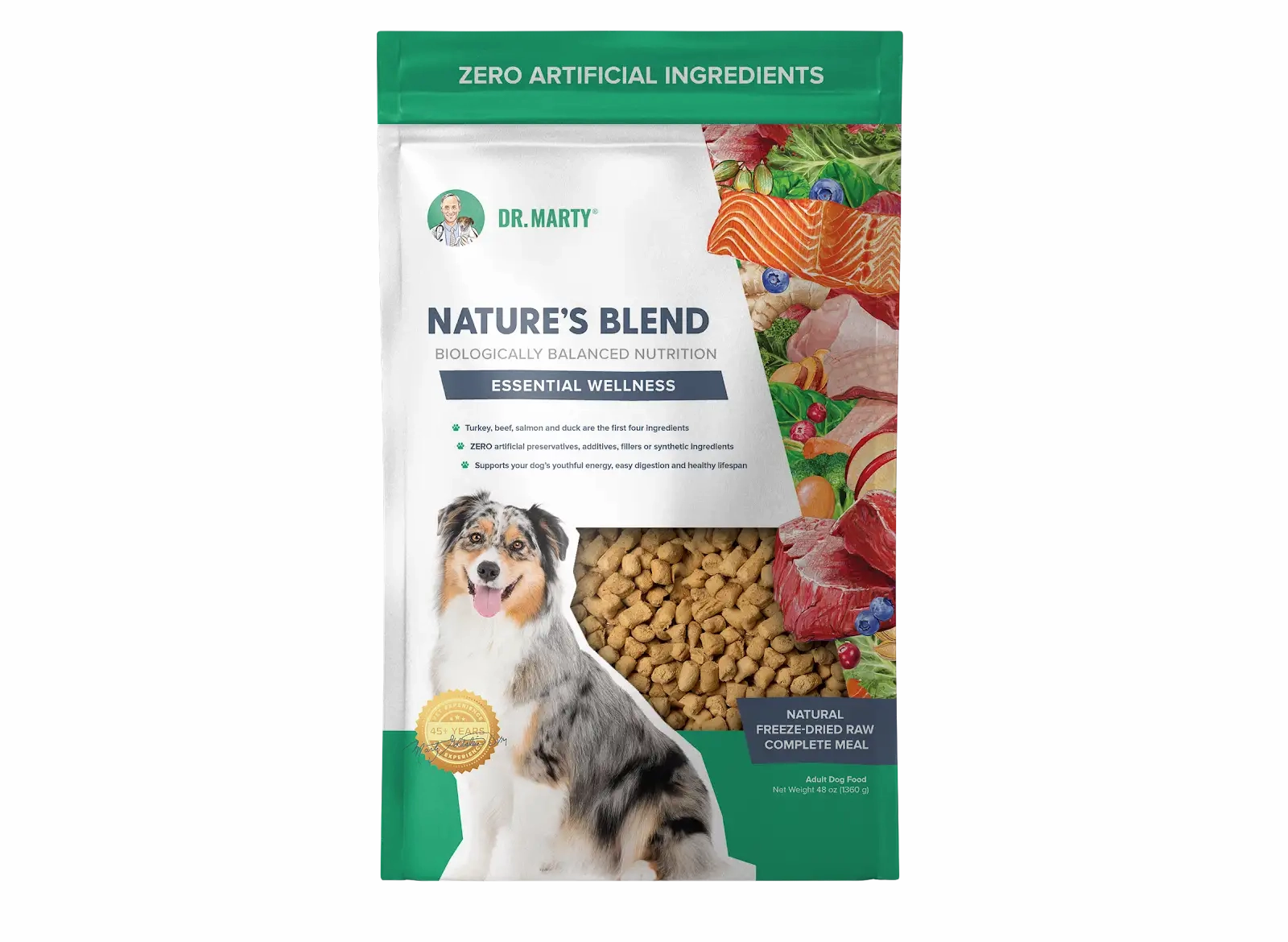 DR. MARTY Nature??s Blend Essential Wellness Freeze Dried Raw Dog Food