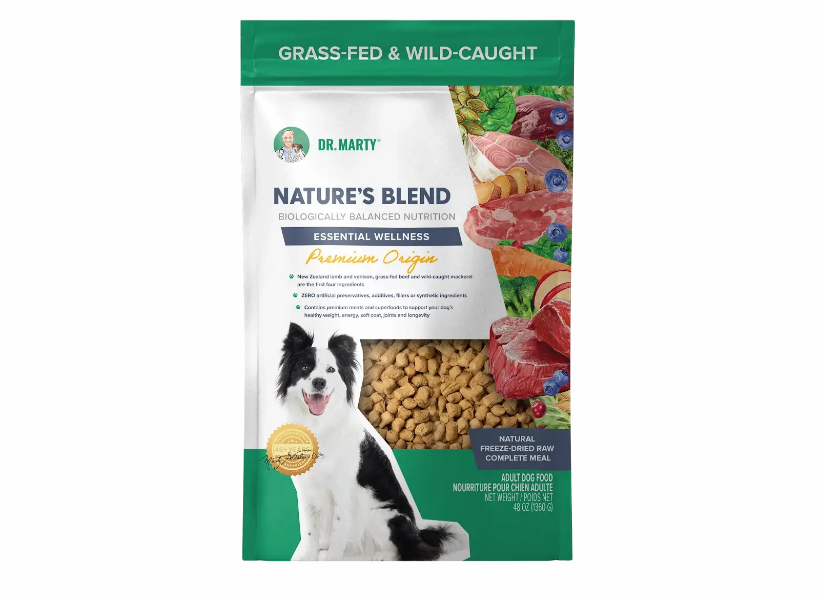 DR. MARTY Nature??s Blend Essential Wellness Premium Origin Freeze Dried Raw Dog Food