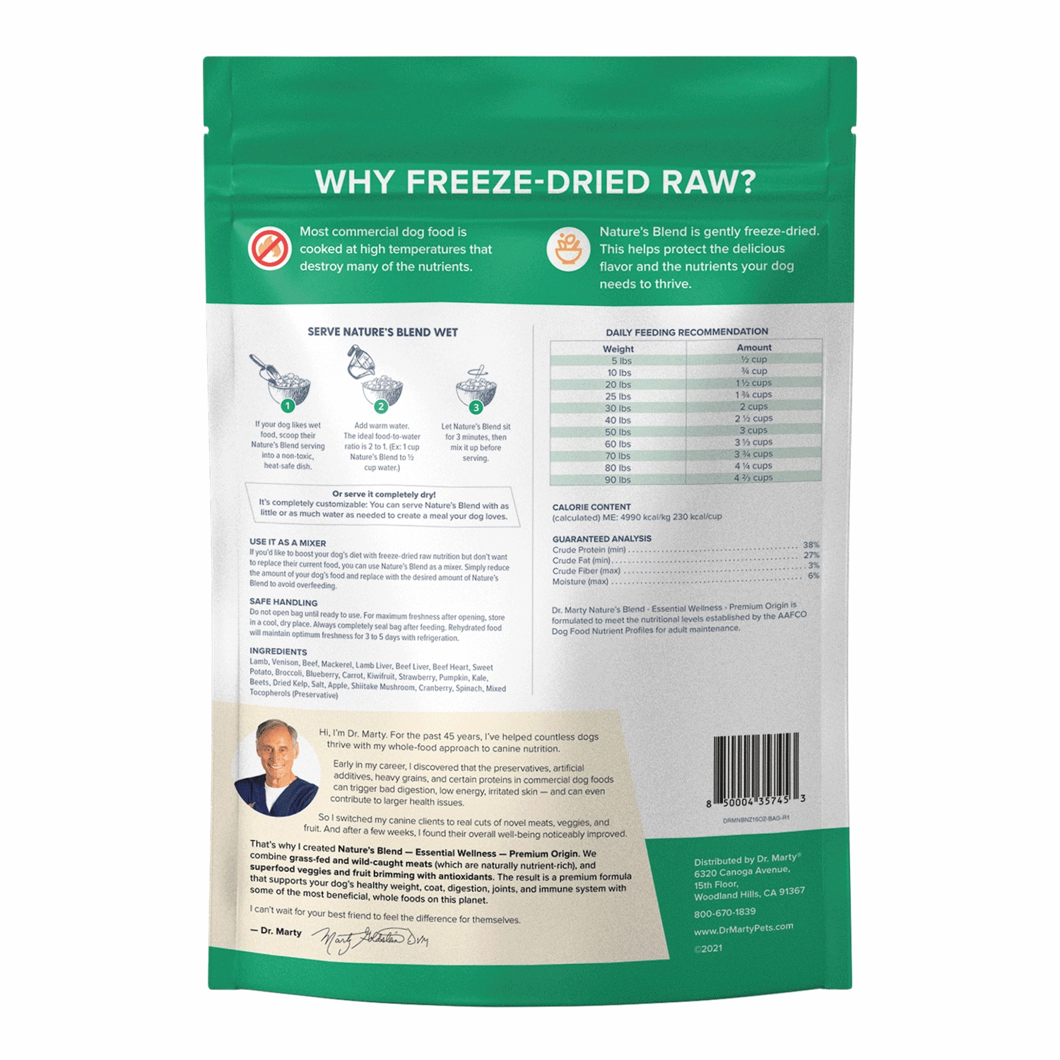 DR. MARTY Nature??s Blend Essential Wellness Premium Origin Freeze Dried Raw Dog Food