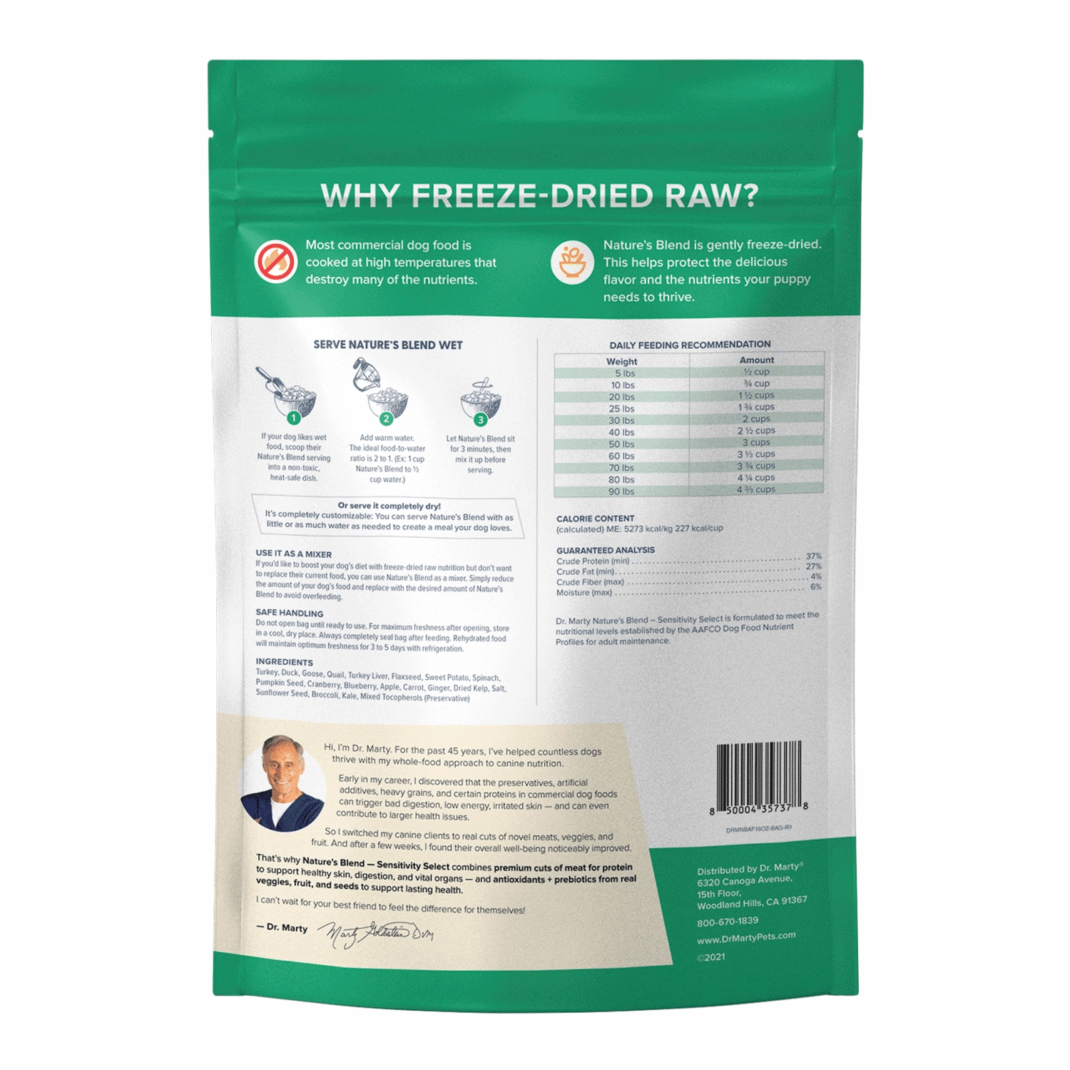 DR. MARTY Nature??s Blend Sensitivity Select Freeze Dried Raw Dog Food