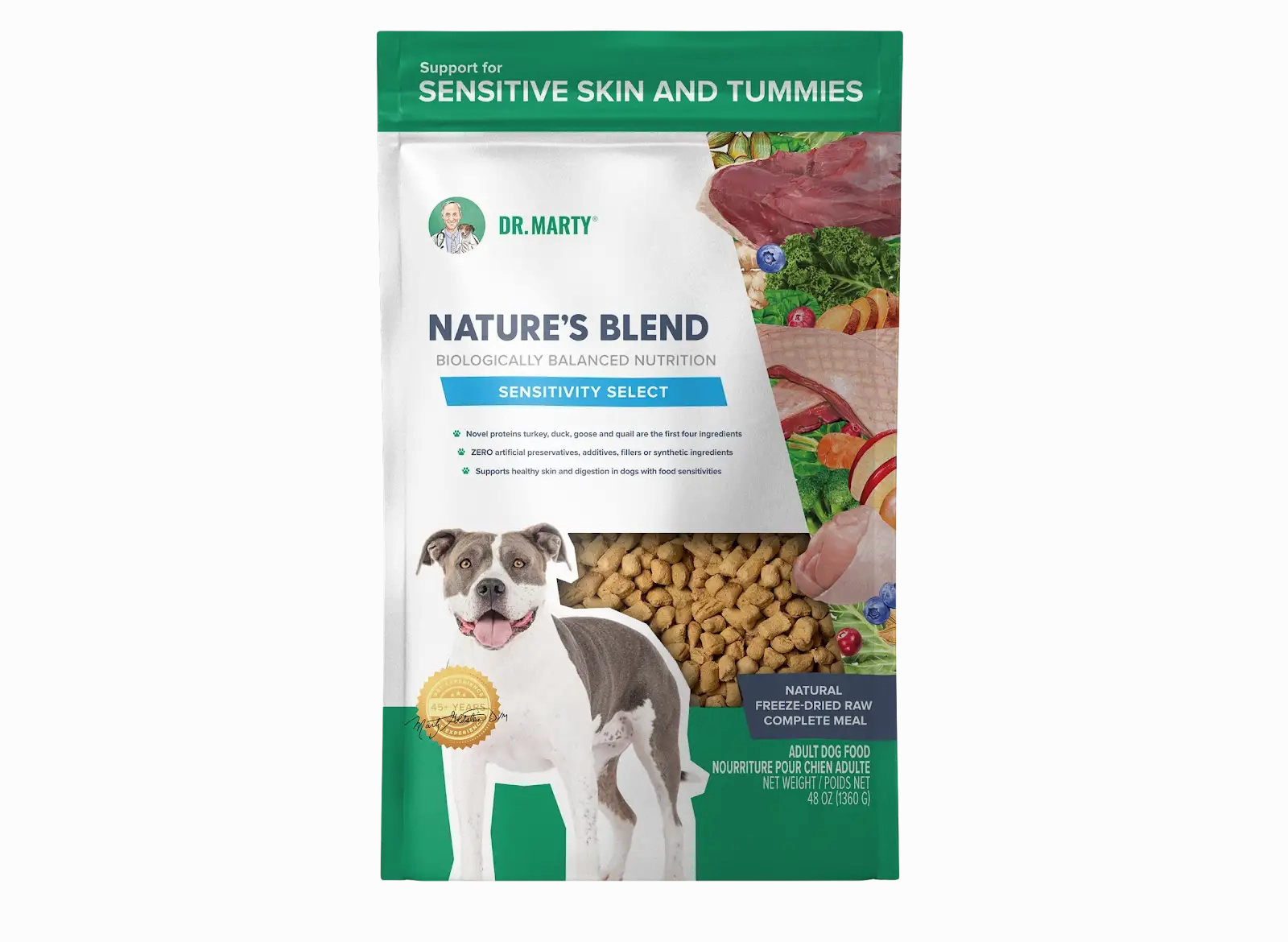 DR. MARTY Nature??s Blend Sensitivity Select Freeze Dried Raw Dog Food