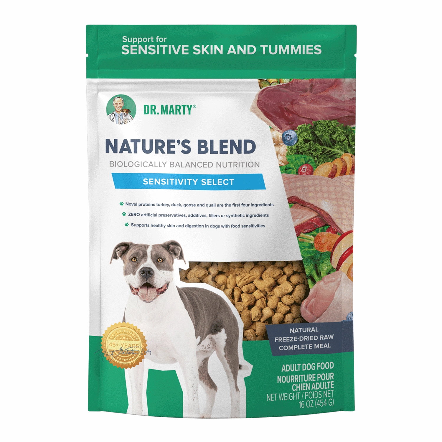 DR. MARTY Nature??s Blend Sensitivity Select Freeze Dried Raw Dog Food