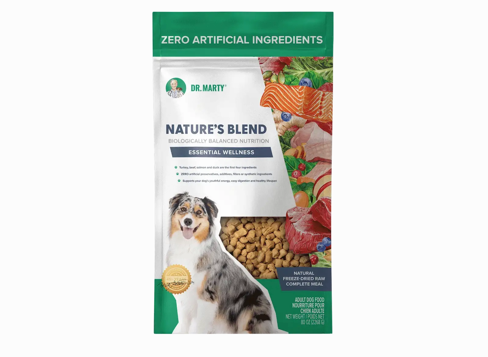 DR. MARTY Natures Blend Essential Wellness Freeze Dried Raw Dog Food