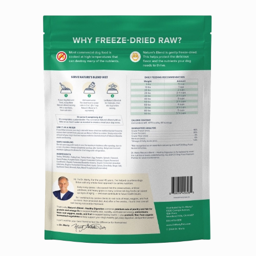 DR. MARTY Natures Blend Healthy Digestion Freeze Dried Raw Dog Food