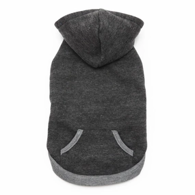 Drawstring Dog Hoodie Grey