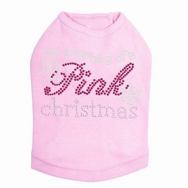 Dreaming Of A Pink Christmas Rhinestone Dog Tank