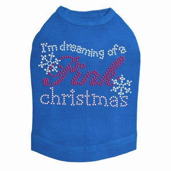 Dreaming Of A Pink Christmas Rhinestone Dog Tank
