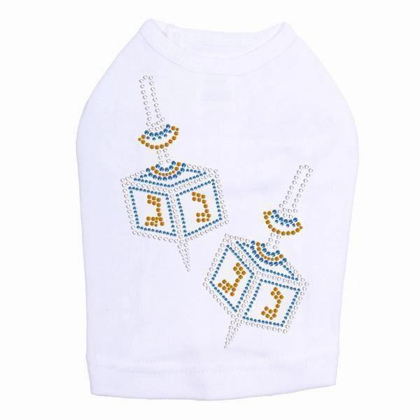 Dreidel Rhinestone Dog Tank