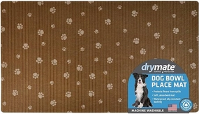 Drymate Brown Stripes with Tan Paws Feeding Placemat for Pets