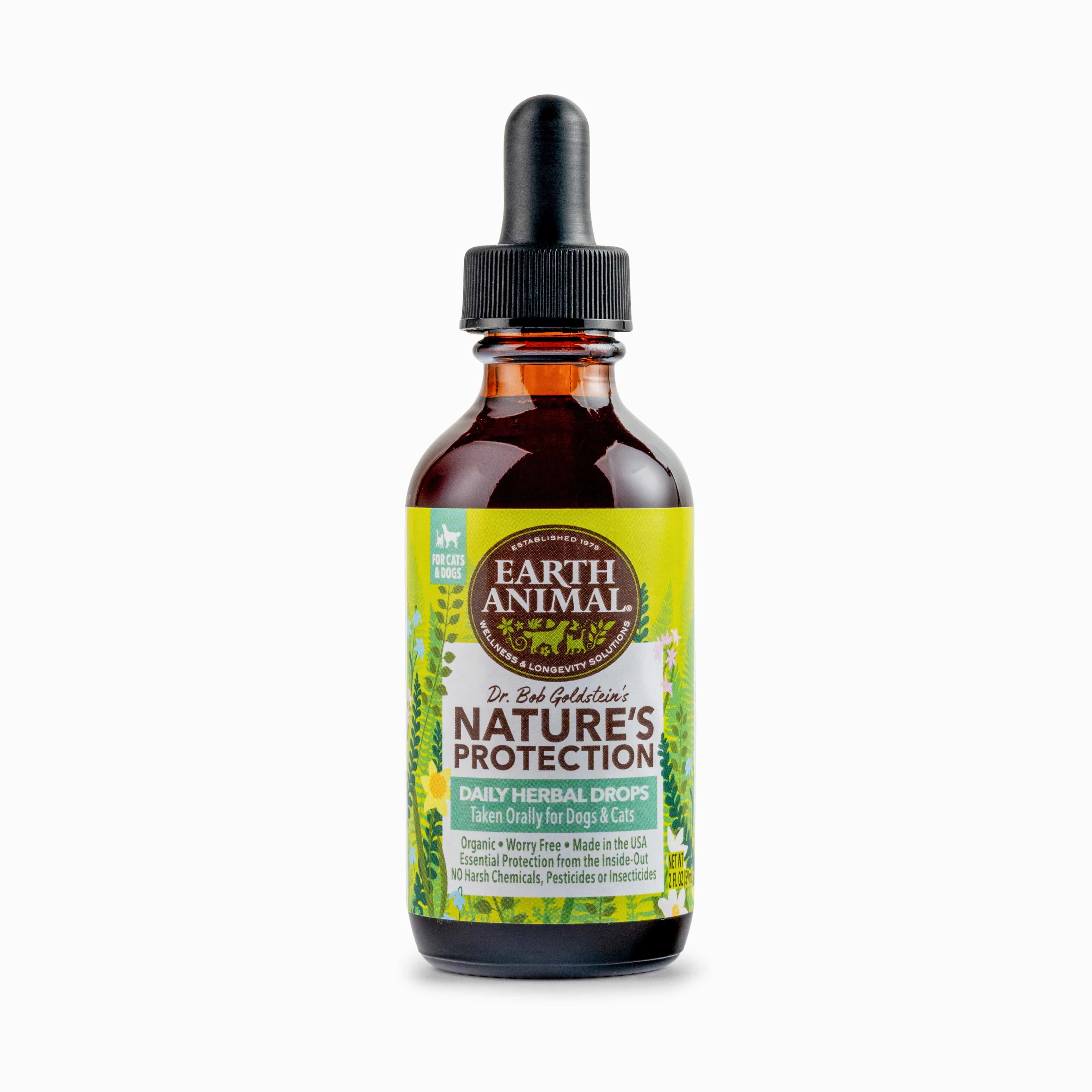 Earth Animal Nature's Protection Flea & Tick Herbal Daily Herbal Drops for Dogs and Cats